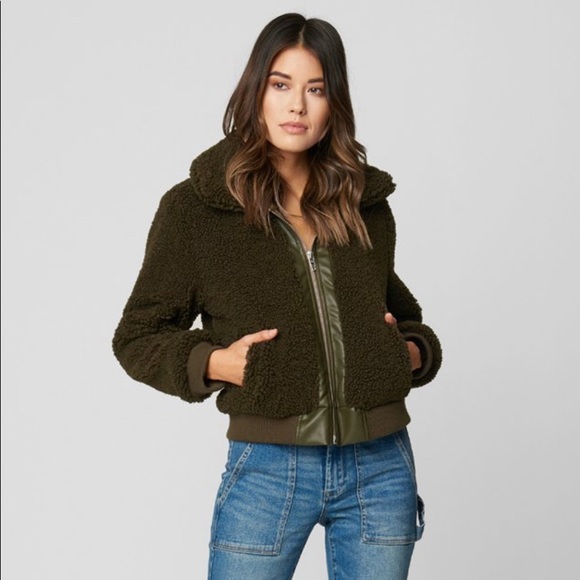 Blank NYC Jackets & Blazers - NWT BLANK NYC olive teddy jacket SIZE: S